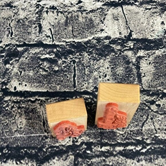 PSX D-3337 E-510 SEASON'S GREETINGS & JUST A NOTE Rubber Stamp - Picture 3 of 9